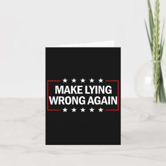 Make Lying Wrong Again Anti Trump Make Lying Wrong カード (正面)