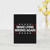 Make Lying Wrong Again Anti Trump Make Lying Wrong カード (黄色い花)