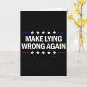 Make Lying Wrong Again Anti Trump Make Lying Wrong カード (黄色い花)