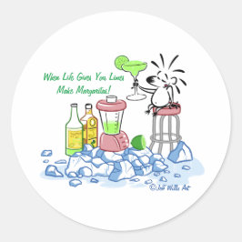 MAKE MARGARITAS by Jeff Willis Art ラウンドシール