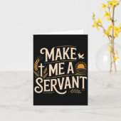 Make Me A Servant Faith-based Christian Worship  カード (黄色い花)