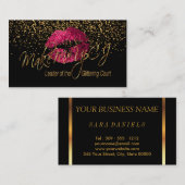 Make Me Aurtistと金ゴールド紙吹雪 名刺 (正面/裏面)