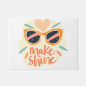 Make Me Shine Quote Cute Retro Sunglasses ドアマット (正面)