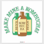 Make Mine a Kombucha Tea Drinker引用文 シール (シート)