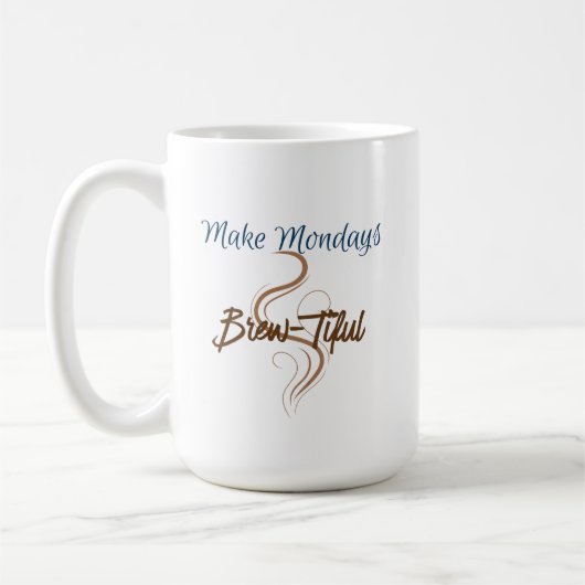 Make Mondays Brew-Healy 15オズクラシック コーヒーマグカップ (左)