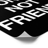 Make Money Not Friends Funny Sarcasm Insrational Q ポスター (角)