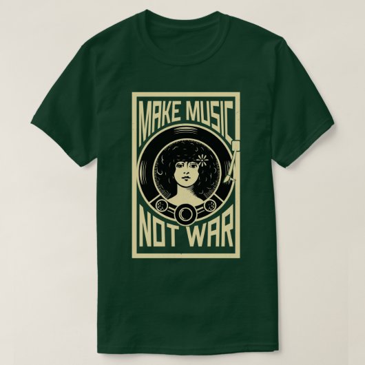 Make Music Not War 1  Tシャツ (デザイン正面)