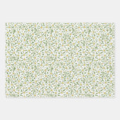 Make Myデイジー – サンゴ、ピンク、緑 ラッピングペーパーシート (正面3)