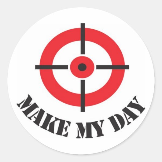 「Make My Day」ステッカー ラウンドシール (正面)