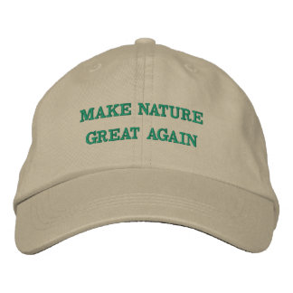 Make Nature Great Again 刺繍入りキャップ