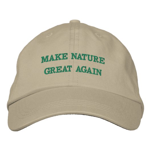 Make Nature Great Again 刺繍入りキャップ (正面)
