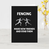 Make New Friends Fencing Fencer Epee カード (黄色い花)