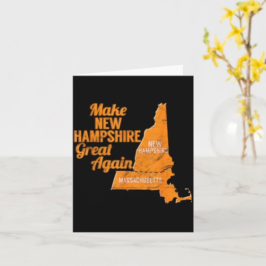 Make New Hampshire Great Again Build A Wall カード (黄色い花)