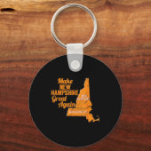 Make New Hampshire Great Again Build A Wall  キーホルダー (正面)