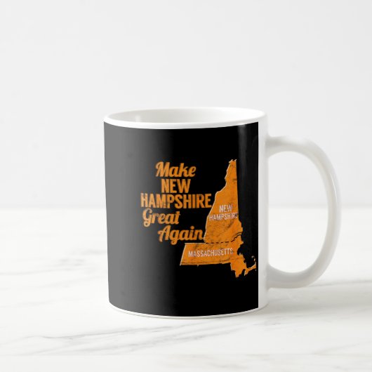 Make New Hampshire Great Again Build A Wall  コーヒーマグカップ (右)