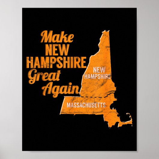 Make New Hampshire Great Again Build A Wall  ポスター (正面)