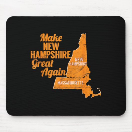 Make New Hampshire Great Again Build A Wall  マウスパッド (正面)