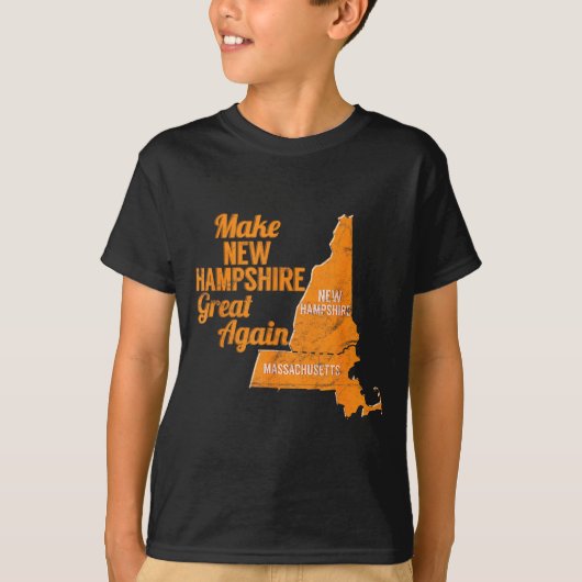 Make New Hampshire Great Again Build A Wall  Tシャツ (正面)