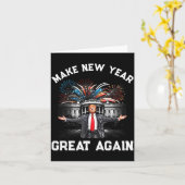 Make New Year Great Again Happy New Years Eve Day  カード (黄色い花)