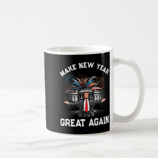 Make New Year Great Again Happy New Years Eve Day  コーヒーマグカップ (右)