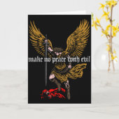 Make No Peace With Evil Archangel Michael Design カード (黄色い花)