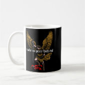 Make No Peace With Evil Archangel Michael Design ( コーヒーマグカップ (左)