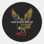 Make No Peace With Evil Archangel Michael Design ( ラウンドシール (正面)