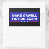 Make Orwell Fiction Again 長方形シール (バッグ)