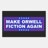 Make Orwell Fiction Again 長方形シール (正面)