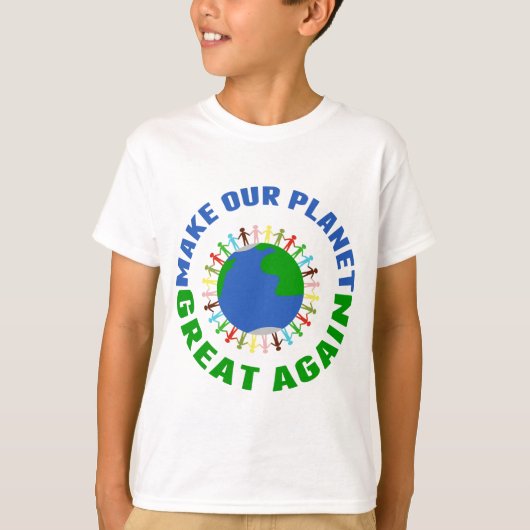 Make Our Planet Great Again Earth Day Kids Tシャツ (正面)