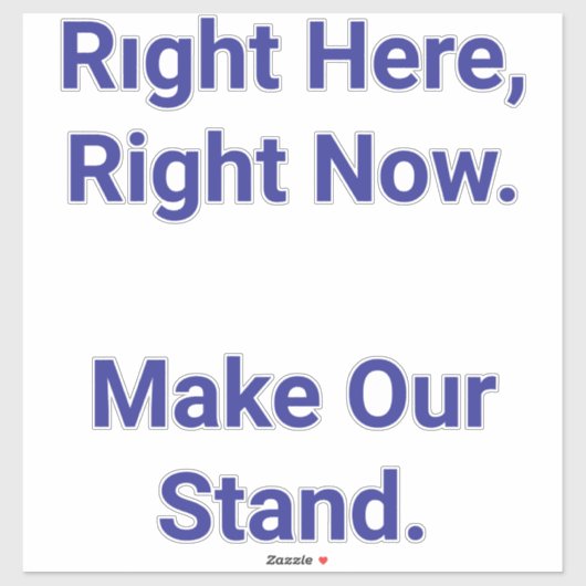 Make Our Stand Hankamer Artjunkhaus Peace Freedom シール (シート)