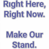 Make Our Stand Hankamer Artjunkhaus Peace Freedom シール (正面)