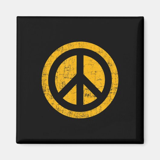 Make Peace Not War - Peace Logo マグネット (正面)
