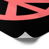 Make Peace Not War - Peace Signロゴ ポスター (角)