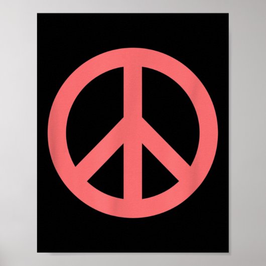Make Peace Not War - Peace Signロゴ ポスター (正面)