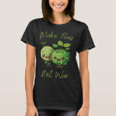 Make Peas Not War Vegan Vegetarian Plantbased Glut Tシャツ (正面)