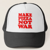 Make Pizza Not War キャップ (正面)