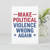 Make political violence wrong again 招待状 (スタンド正面)