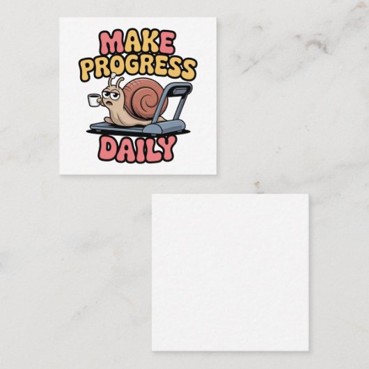 Make Progress Daily スクエア名刺 (正面/裏面)