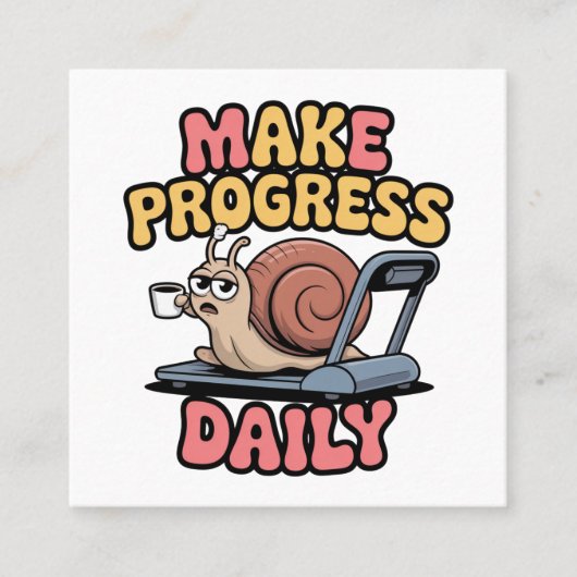 Make Progress Daily スクエア名刺 (正面)