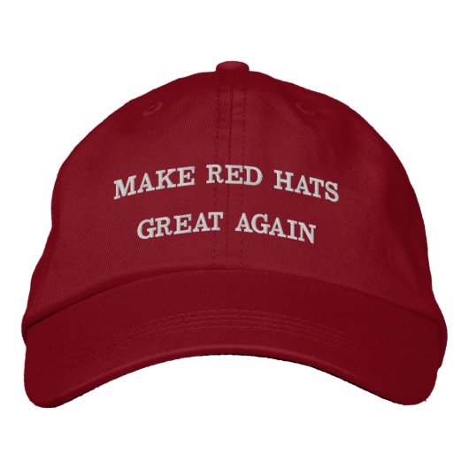 Make Red Hats Great Again 刺繍入りキャップ (正面)
