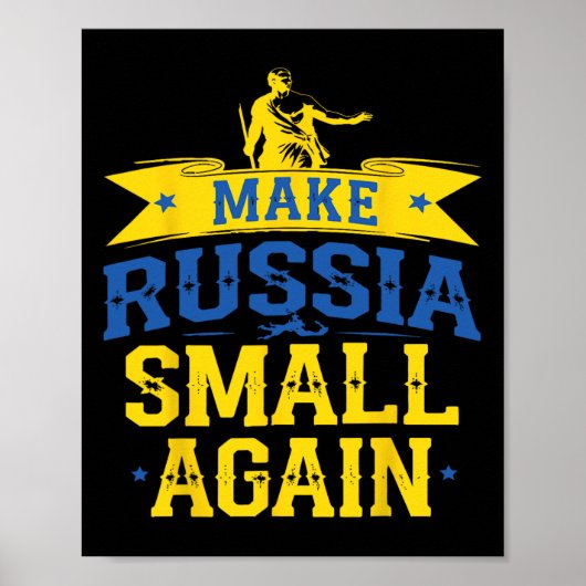 Make Russia Small Again – Funny Ukraine-inspired S ポスター (正面)