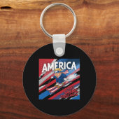 Make Skiing Great Again Donald Trump - Usa Skiing  キーホルダー (正面)