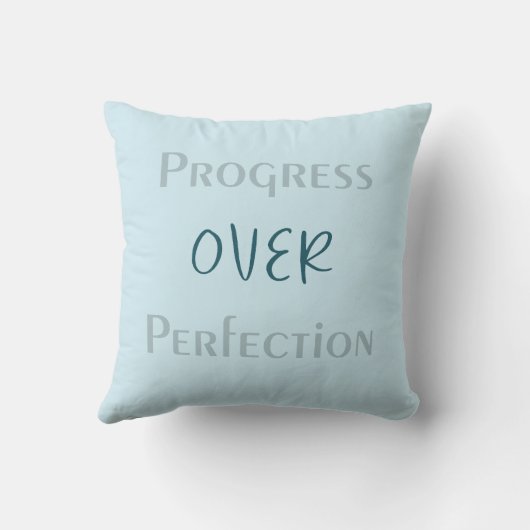 Make Small Progress Daily With Reflective Blue Art クッション (裏面)