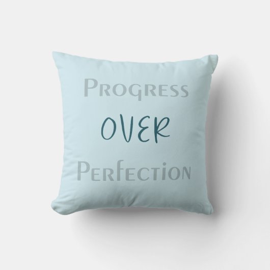 Make Small Progress Daily With Reflective Blue Art クッション (正面)