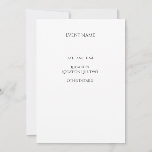 Make Space for Your Magic 招待状 (裏面)