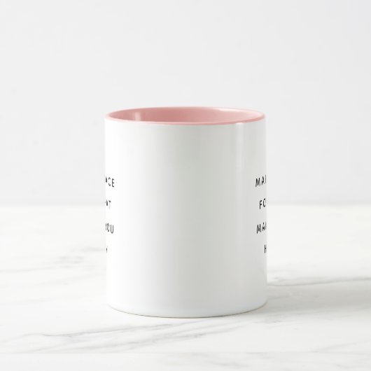 Make Space Modern Funny Two-Tone Mug マグカップ (中央)