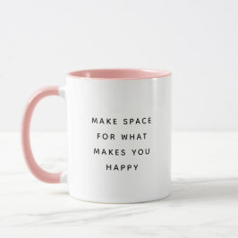 Make Space Modern Funny Two-Tone Mug マグカップ