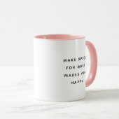 Make Space Modern Funny Two-Tone Mug マグカップ (正面右)