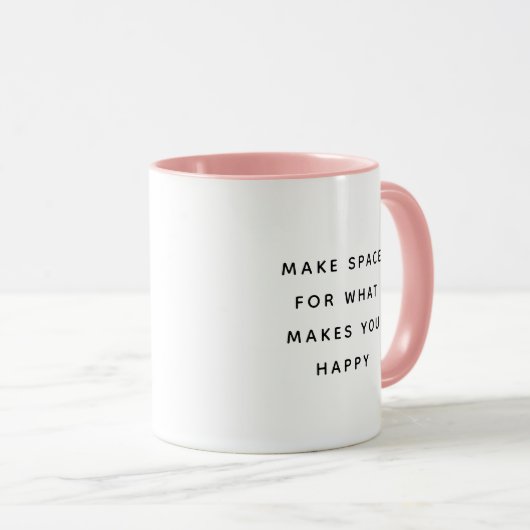 Make Space Modern Funny Two-Tone Mug マグカップ (正面右)